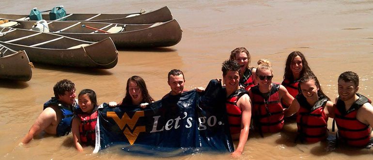 boat canoe canoing river west virginia university outdoors water activity exploration SOAR group 