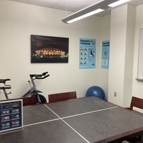 Active Study Room Law Library with yoga ball/base and spin bike