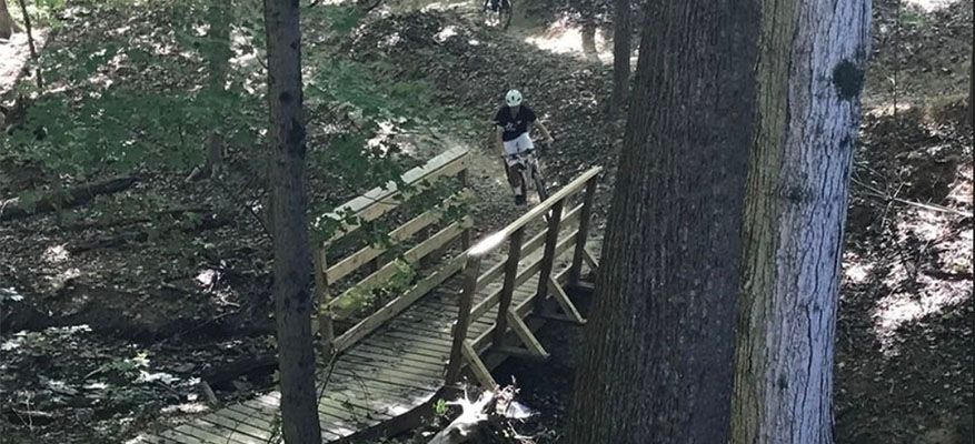 Mountain Bikers at a park
